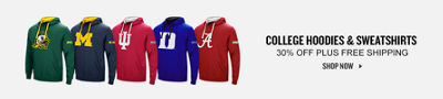 NCAAA College Hoodies and Sweatshirts 30% Off. Shop Now.