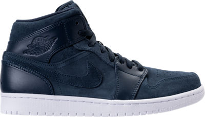 men's air jordan 1 mid retro basketball shoes blue