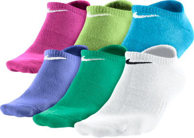 Girls' Nike 6Pack NonCushioned Cotton NoShow Socks Size Large