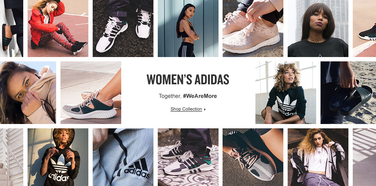 Women's adidas. Together #WeAreMore. Shop Collection.