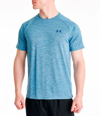 Front view of Men's Under Armour Tech 2.0 T-Shirt in Thunder Blue
