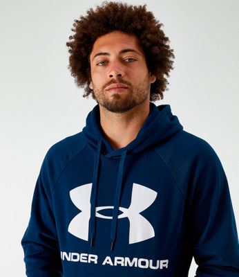 men's ua rival fleece fitted graphic hoodie