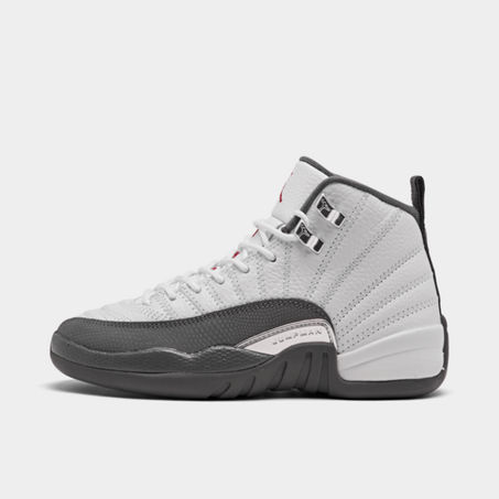 Nike Big Kids' Air Jordan Retro 12 Basketball Shoes In Grey