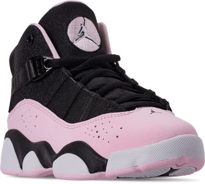 6 rings jordans pink and black