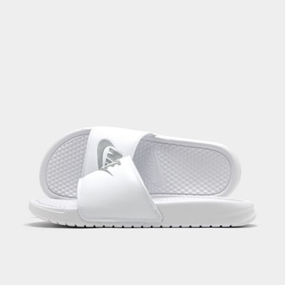 Nike Men's Benassi Jdi Slide Sandals In White