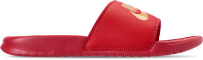 nike benassi red and gold