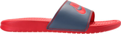 Nike Women's Benassi Jdi Swoosh Slide Sandals, Red In Red