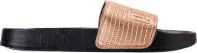 UPC 191239354610 product image for PUMA Women's Leadcat Leather Slide Sandals, Brown - Size 8.5 | upcitemdb.com