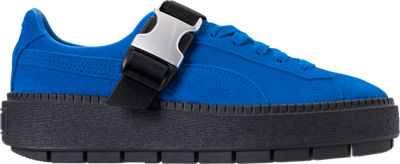 Puma Women's Suede Platform Trace Buckle Casual Shoes, Blue ModeSens