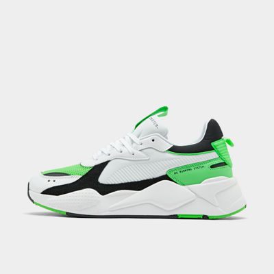 puma white and green sneakers