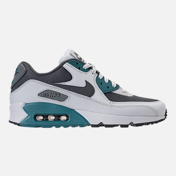 Men's Nike Air Max 90 Essential Casual Shoes| Finish Line Right view of Men's Nike Air Max 90 Essential Casual Shoes in Pure Platinum/Cool
