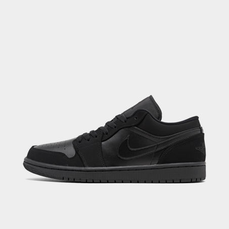 UPC 886915247989 product image for Men's Air Jordan Retro 1 Low Basketball Shoes in Black Size 10.5 Leather | upcitemdb.com