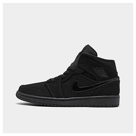 Nike Men's Air Jordan Retro 1 Mid Casual Shoes In Black