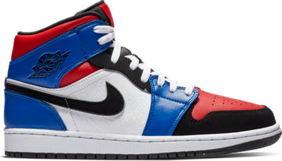 men's air jordan 1 mid retro basketball shoes blue