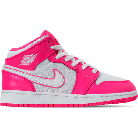 Nike Jordan Girls' Big Kids' Air 1 Mid Casual Shoes In Pink