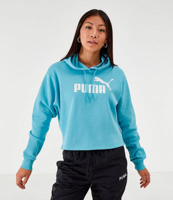 Logo Cropped Hoody Fleece Hooded Sweatshirt