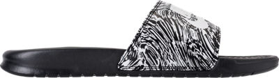 Nike Men's Benassi Jdi Print Slide Sandals From Finish Line In Black