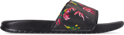 Nike Men's Benassi Jdi Print Slide Sandals From Finish Line In Black