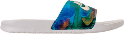Nike Men's Benassi Just Do It Slide Sandals From Finish Line In White