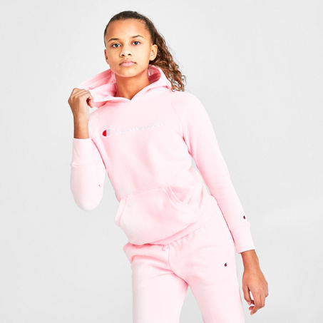 Champion Kids'  Girls' Script Logo Hoodie In Pink