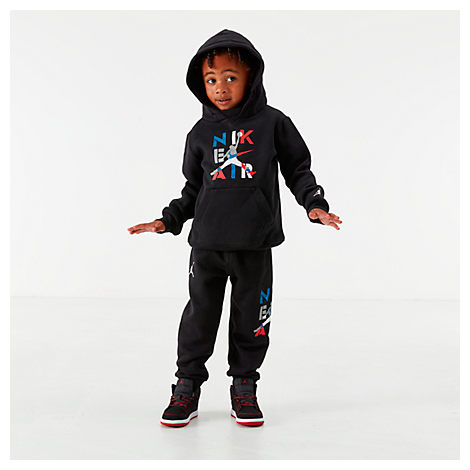 Nike Babies' Jordan Boys' Toddler Aj4 Hoodie And Jogger Pants Set In Black