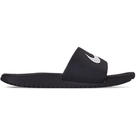 Shop Nike Little Kids' Kawa Slide Sandals In Black/white