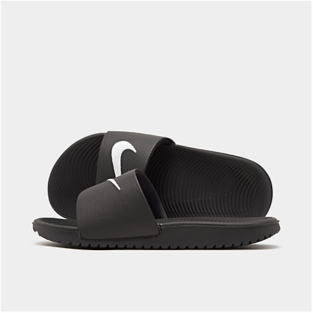 Shop Nike Big Kids' Kawa Slide Sandals In Black/white