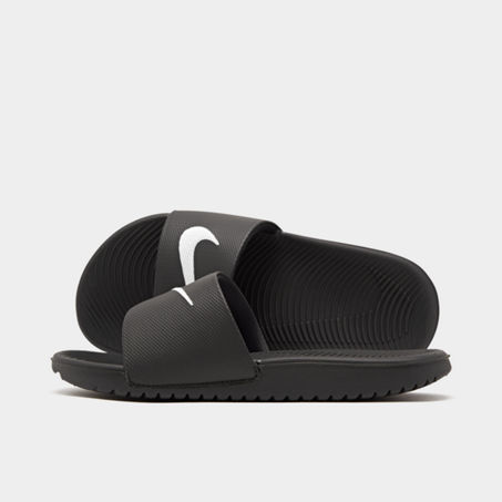 Shop Nike Big Kids' Kawa Slide Sandals In Black/white