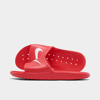 red nike slides for men