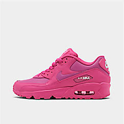 Girls' Big Kids' Nike Air Max 90 Leather Casual Shoes