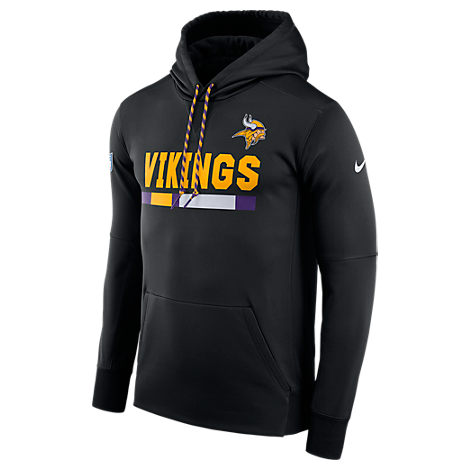 NIKE Men'S Minnesota Vikings Nfl Sideline Hoodie, Black | ModeSens
