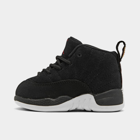 Nike Babies' Kids' Toddler Air Jordan Retro 12 Basketball Shoes In Black
