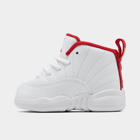 Nike Babies' Kids' Toddler Air Jordan Retro 12 Basketball Shoes In White