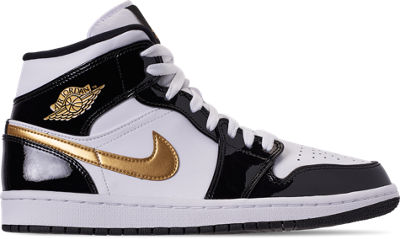 Men's Air Jordan Retro 1 Mid Premium Basketball Shoes| Finish Line