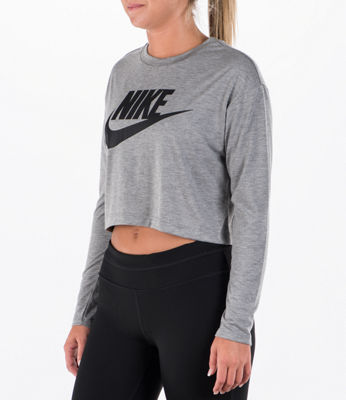 Women's Nike Sportswear Essential Crop Long Sleeve Top| Finish Line