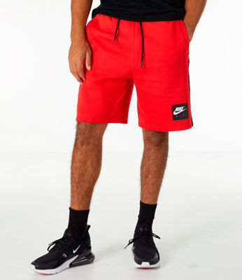 nike fleece shorts red