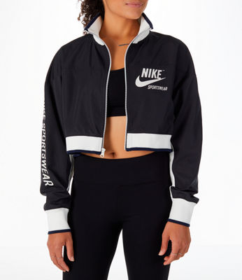 nike cropped track jacket