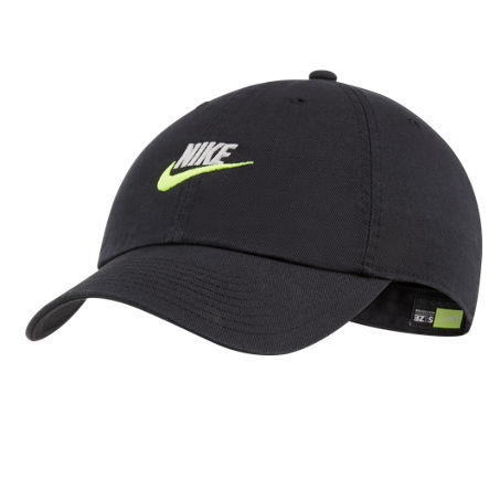 Nike Sportswear Heritage86 Futura Washed Adjustable Back Hat In Black