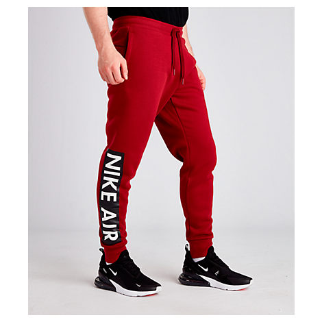 Nike Men's Air Fleece Jogger Pants In Red | ModeSens