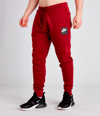 men's nike air block logo fleece jogger pants