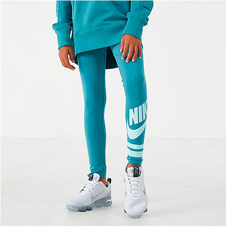 Nike Kids'  Girls' Sportswear Fave Leggings In Blue