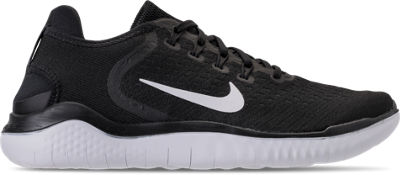 Right view of Men's Nike Free RN 2018 Running Shoes in Black/White