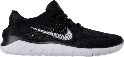 Nike Women's Free Rn Flyknit 2018 Running Shoes, Black In Black