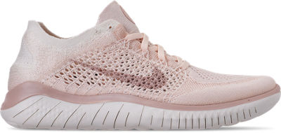 Nike Women's Free Rn Flyknit 2018 Lace Up Sneakers In White/black