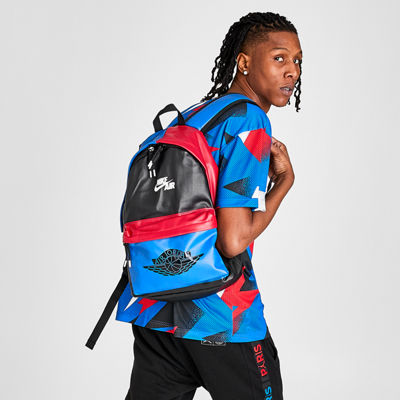 blue and black jordan backpack