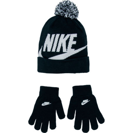 Nike 2-pc. Swoosh Beanie & Gloves Set, Big Boys In Black