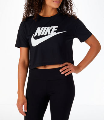 Nike Women's Sportswear Essential Crop T-shirt, Black