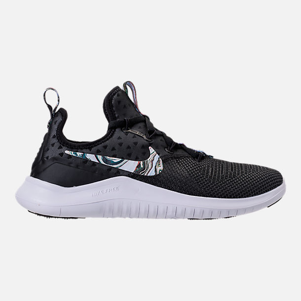 Women's Nike Free TR 8 Print Training Shoes| Finish Line Right view of Women's Nike Free TR 8 Print Training Shoes in Black/White