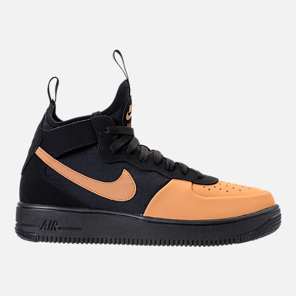 Men's Nike Air Force 1 Ultraforce Mid Tech Casual Shoes| Finish Line Right view of Men's Nike Air Force 1 Ultraforce Mid Tech Casual Shoes in Black/