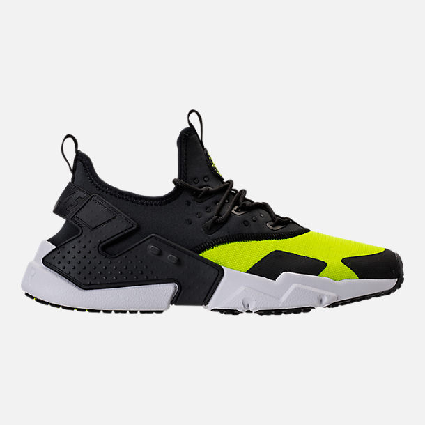 Men's Nike Air Huarache Run Drift Casual Shoes| Finish Line Right view of Men's Nike Air Huarache Run Drift Casual Shoes in Volt/Black/